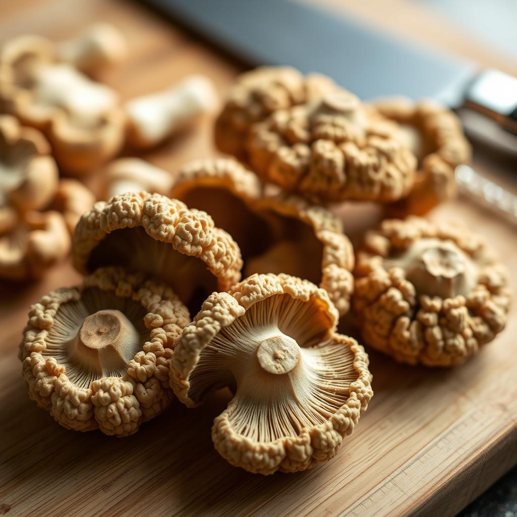 Morilles fraîches préparées pour la recette de poulet de Bresse Morilles fraîches préparées pour la recette de poulet de Bresse