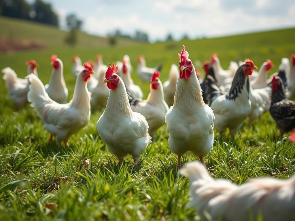 Poulet de Bresse élevé en plein air dans les prairies de la région de Bresse Recettes Poulet de Bresse: Traditions Culinaires Adaptées