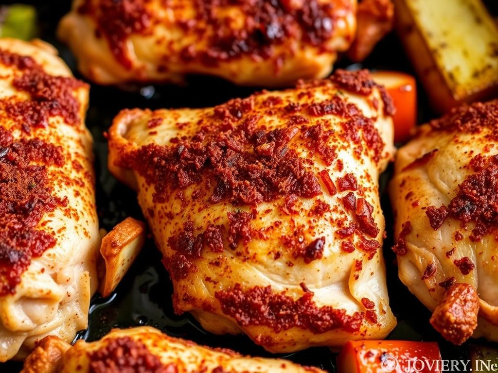 Poulet épicé cajun au four avec sa croûte d'épices Poulet épicé cajun au four avec sa croûte d'épices
