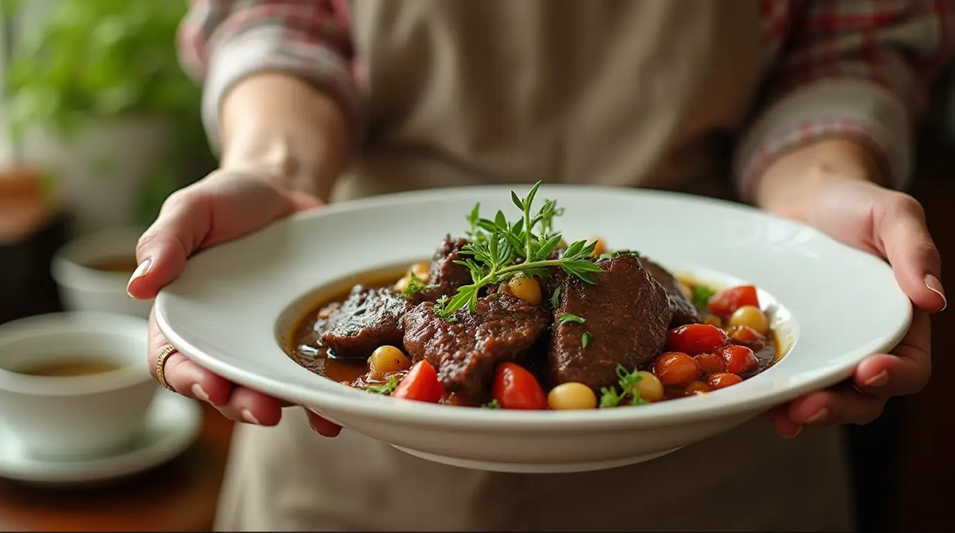Recette de Langue Boeuf Traditionnelle - Un Délice Fondant en Sauce Piquante