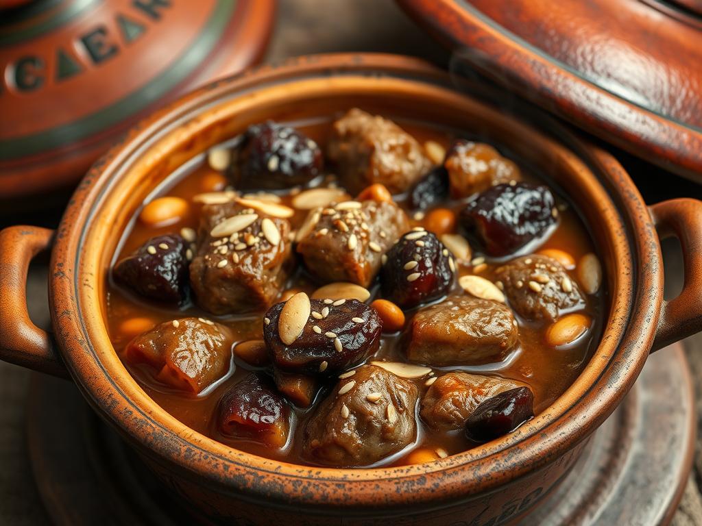 Tajine d'agneau halal aux pruneaux