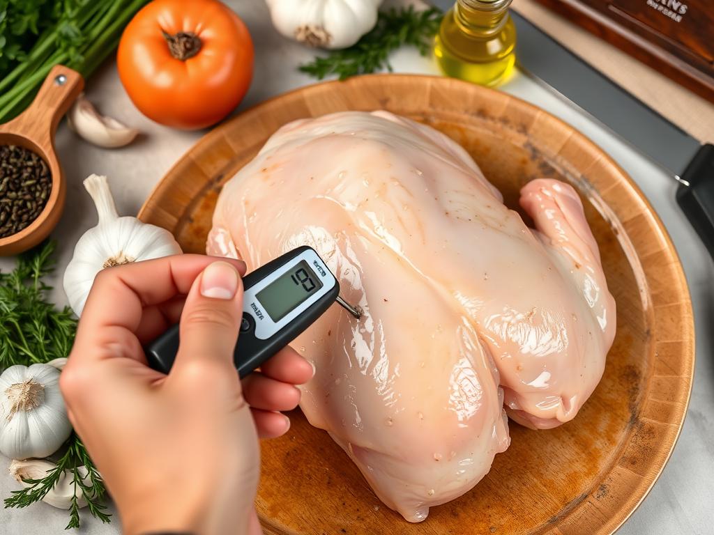 Techniques de préparation du poulet au four avec thermomètre Techniques de préparation du poulet au four avec thermomètre