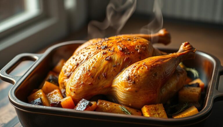 Recettes de Poulet au Four: 5 Préparations Savoureuses et Faciles 1 Poulet rôti au four doré et croustillant avec légumes