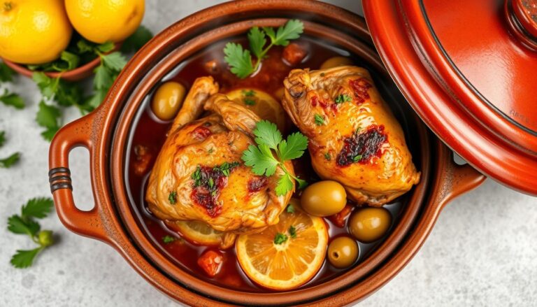 Recette Tajine Poulet Halal Authentique - Saveurs Marocaines 1 Tajine poulet halal aux olives et citron confit
