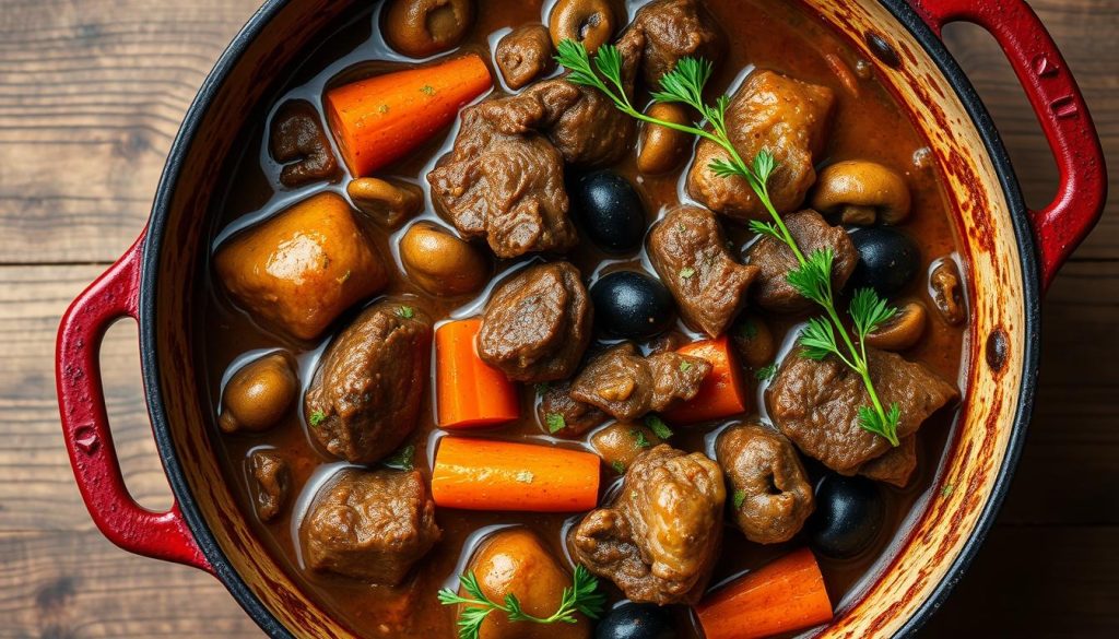 Daube de boeuf terminée prête à servir