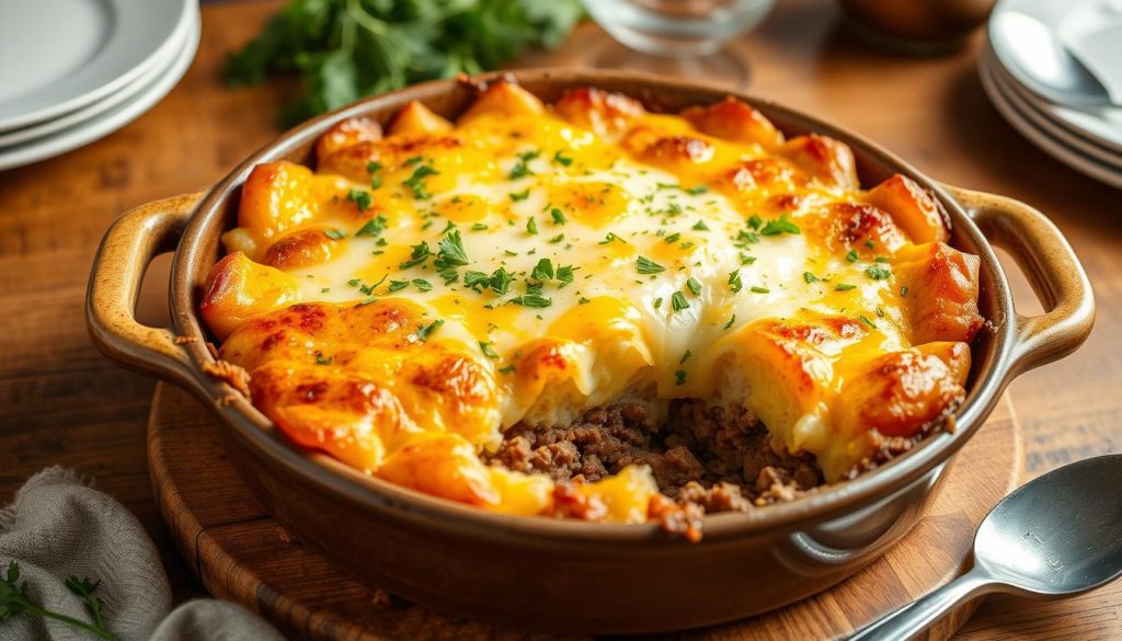 Gratin de viande hachée pomme de terre prêt à servir