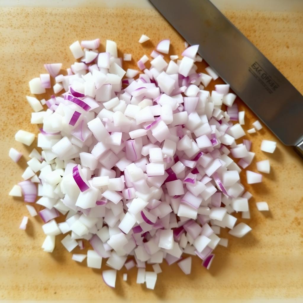 Oignon émincé pour la recette de foie de bœuf Oignon émincé pour la recette de foie de bœuf