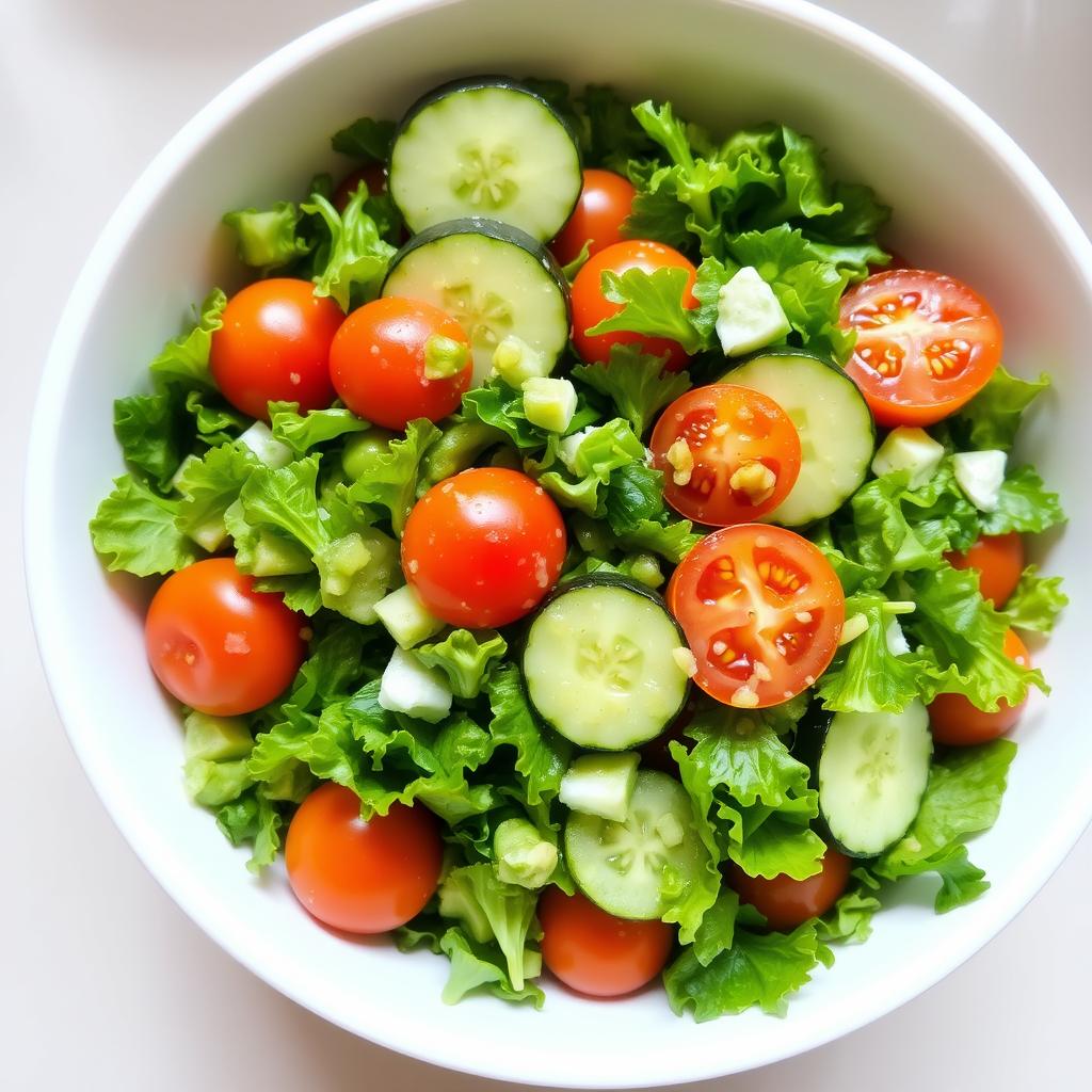 Salade verte fraîche accompagnant le gratin viande hachée pomme de terre Salade verte fraîche accompagnant le gratin viande hachée pomme de terre