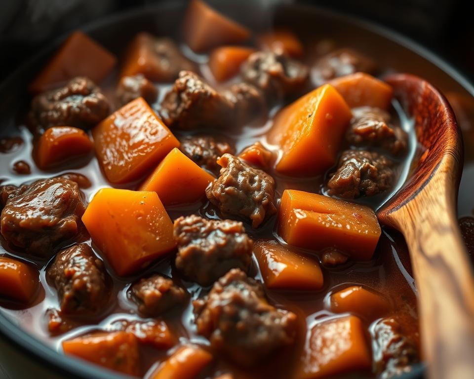 boeuf aux carottes mijoté dans une cocotte en fonte boeuf aux carottes mijoté dans une cocotte en fonte